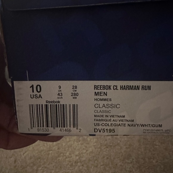 Reebok CL Harman Run, Men’s Size 10, Collegiate Navy - Picture 6 of 6